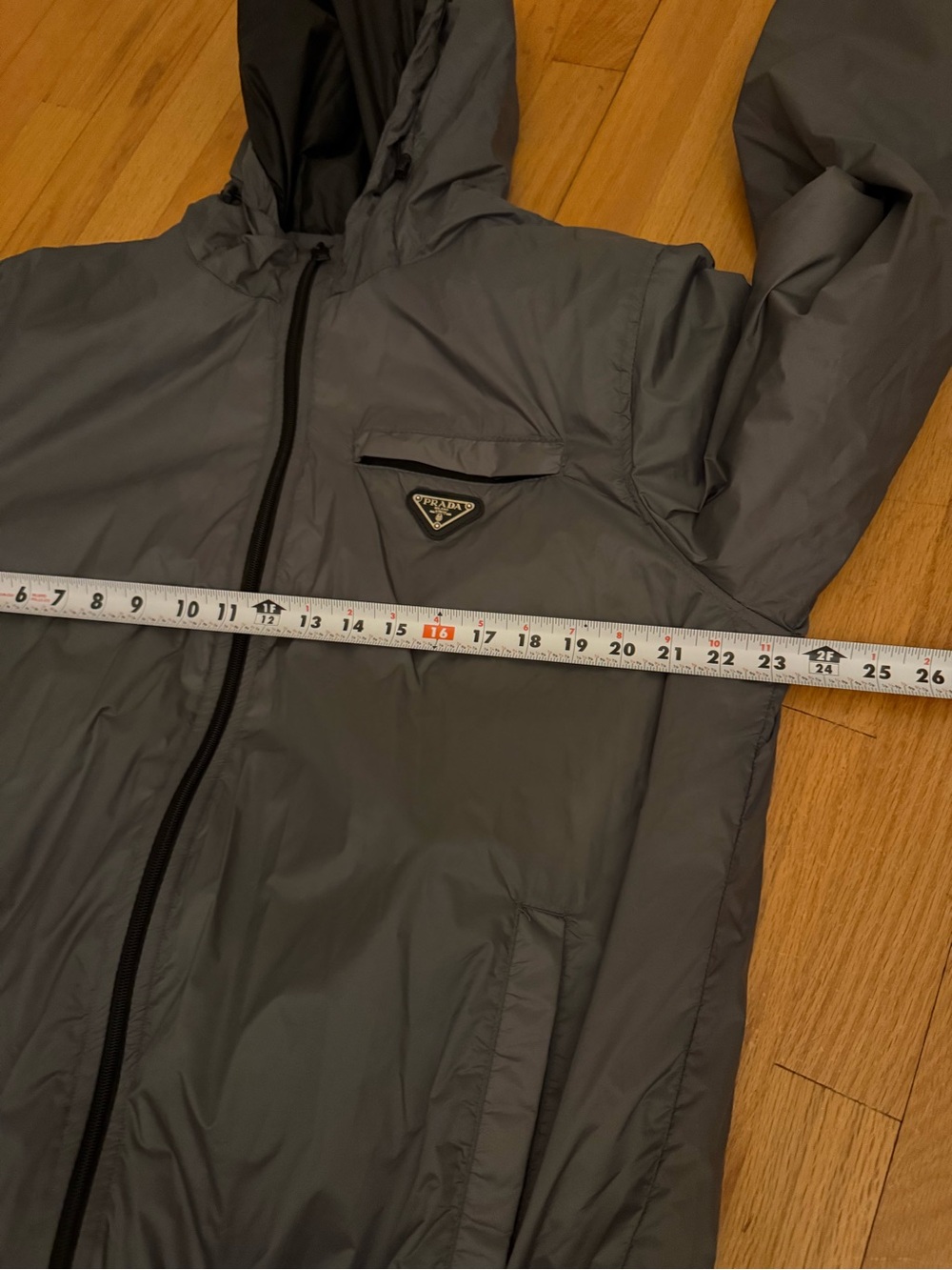 Prada jacket Men's Gray Hooded large slim or medium big - Picture 5 of 13